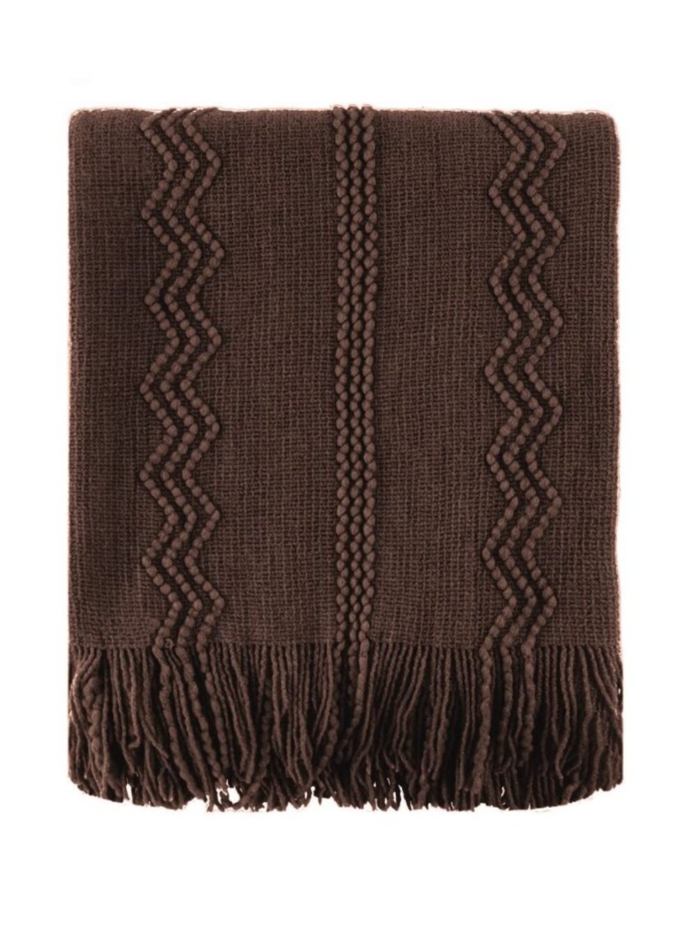 Brown Throw Blanket for Couch, 50"x60"